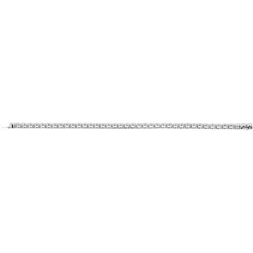 10 CTW Lab-Grown Diamond Line Bracelet in 14k white gold