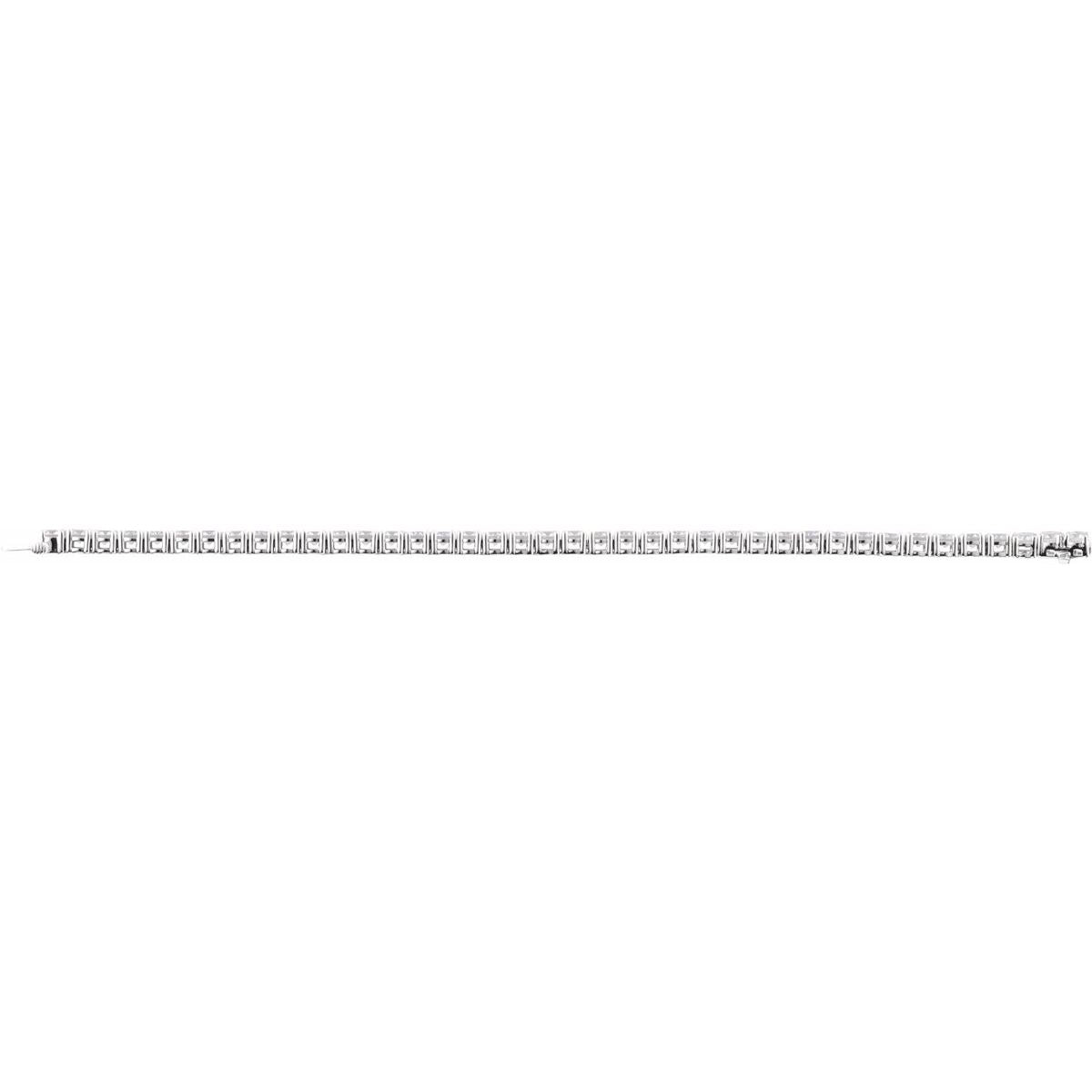 10 CTW Lab-Grown Diamond Line Bracelet in 14k white gold