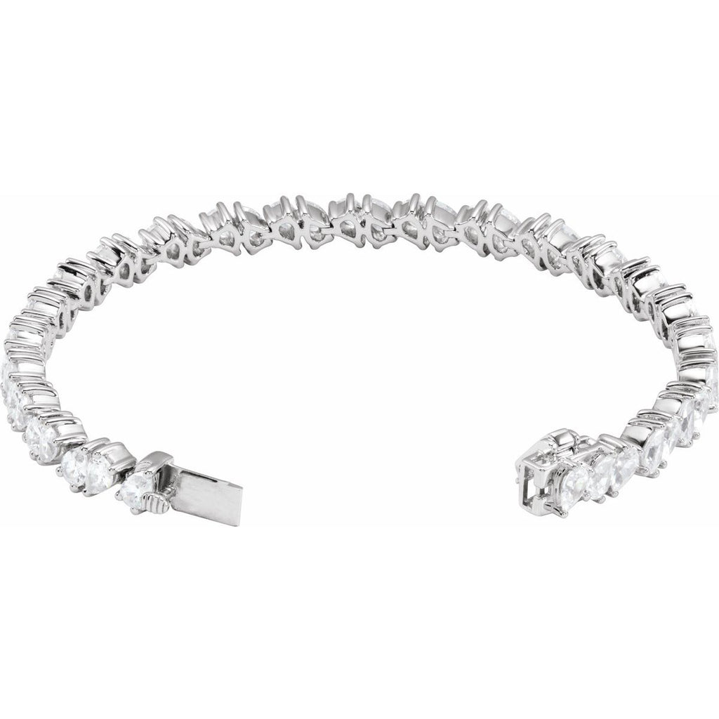 9 1/2 CTW Lab-Grown Diamond Line Bracelet in 14k white gold