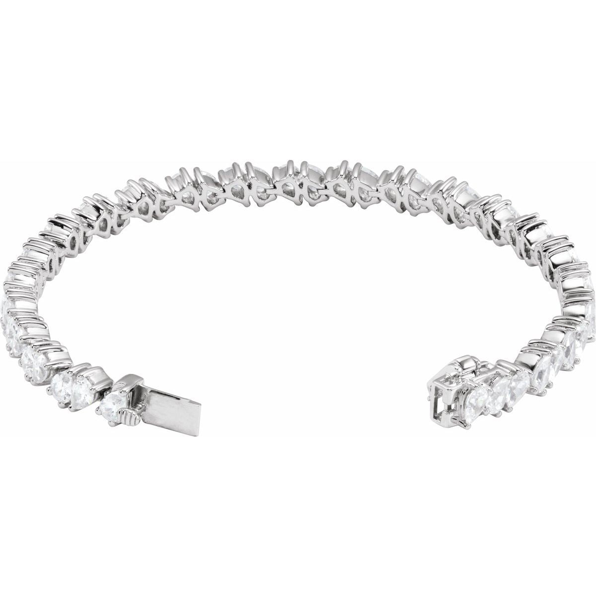 9 1/2 CTW Lab-Grown Diamond Line Bracelet in 14k white gold