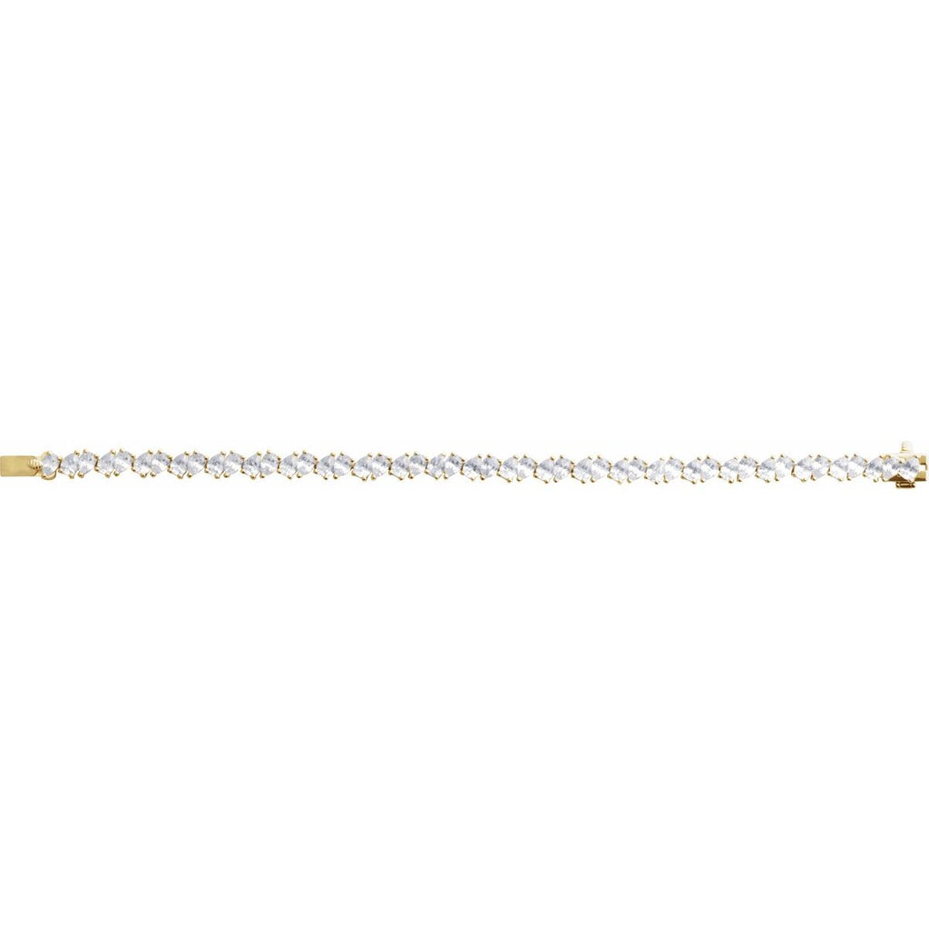 9 1/2 CTW Lab-Grown Diamond Line Bracelet in 14k yellow gold