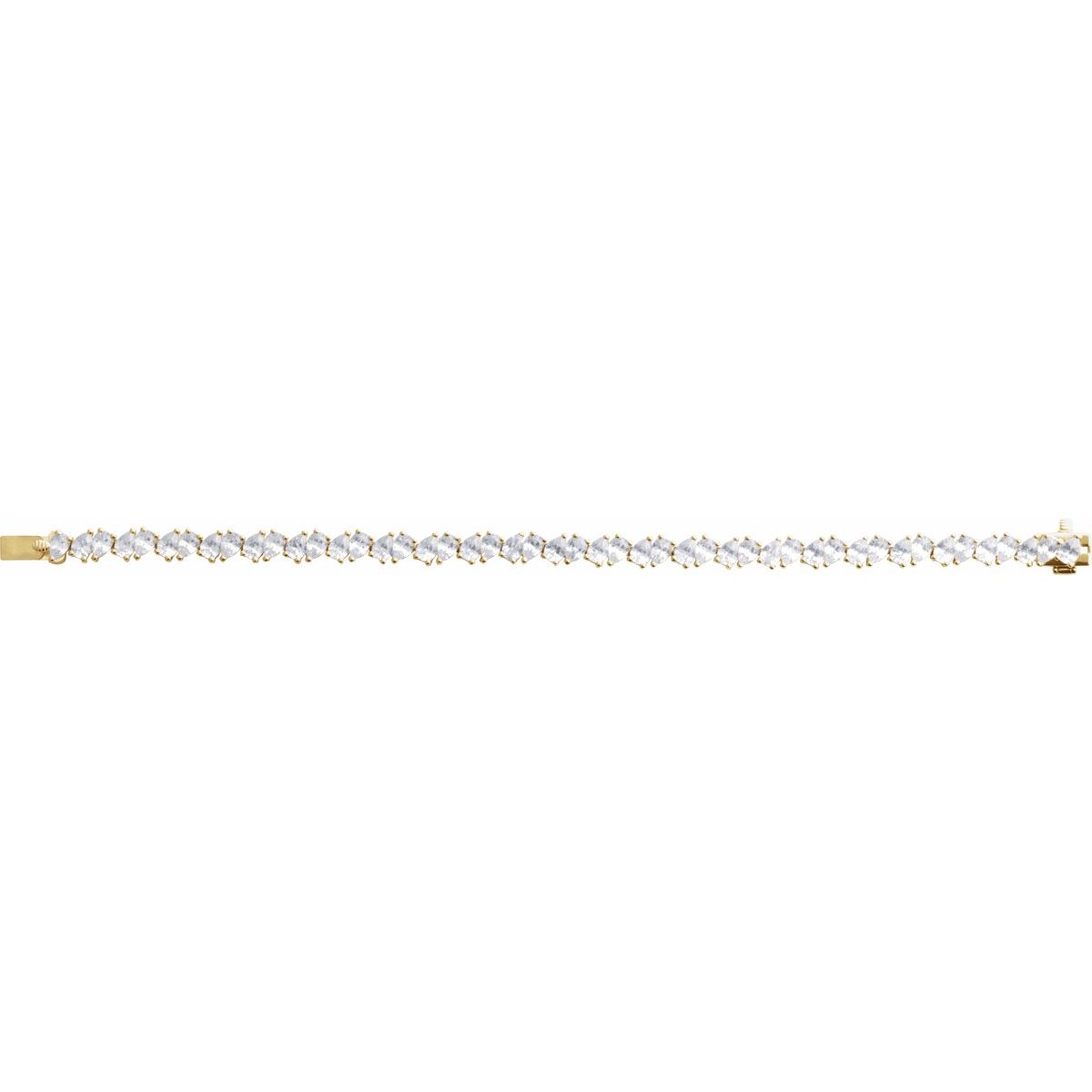 9 1/2 CTW Lab-Grown Diamond Line Bracelet in 14k yellow gold