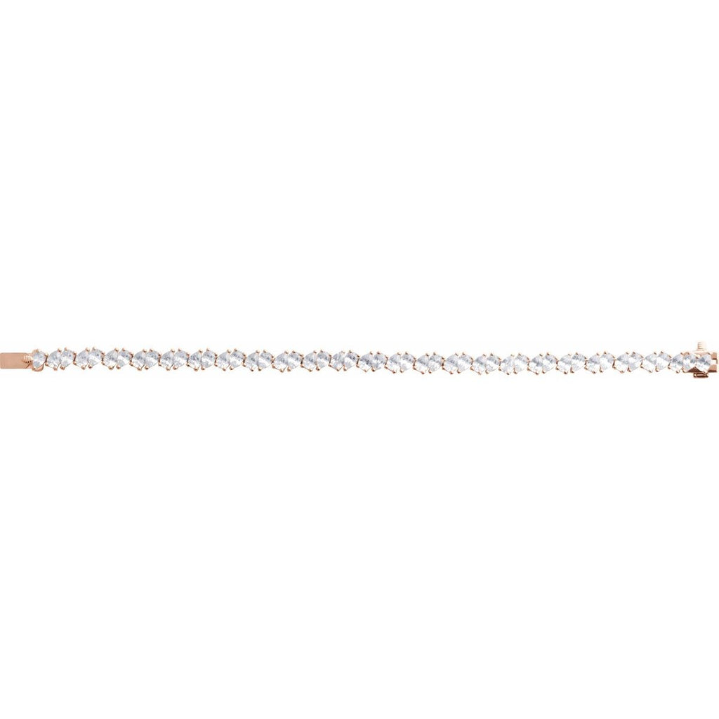 9 1/2 CTW Lab-Grown Diamond Line Bracelet in 14k white gold