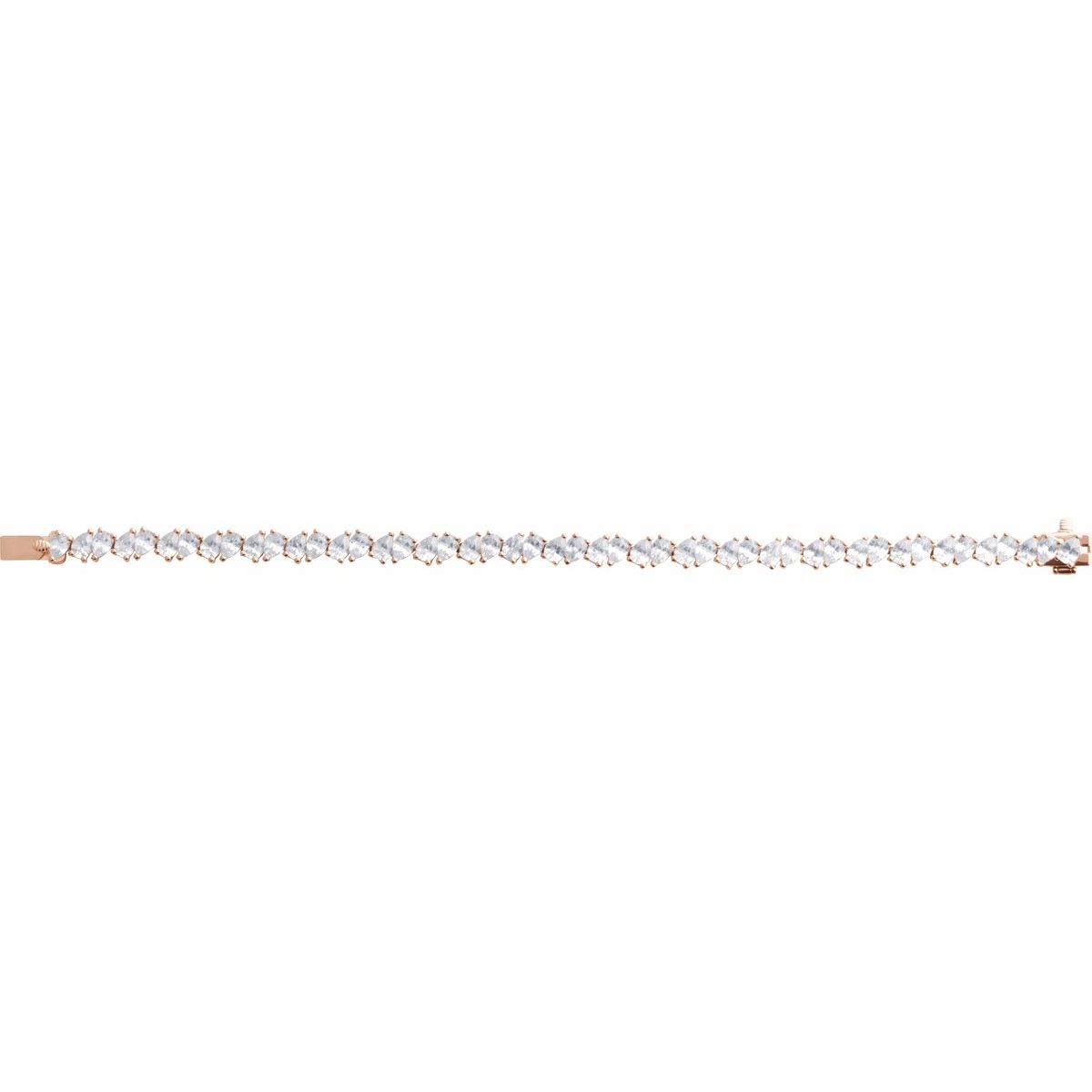 9 1/2 CTW Lab-Grown Diamond Line Bracelet in 14k white gold