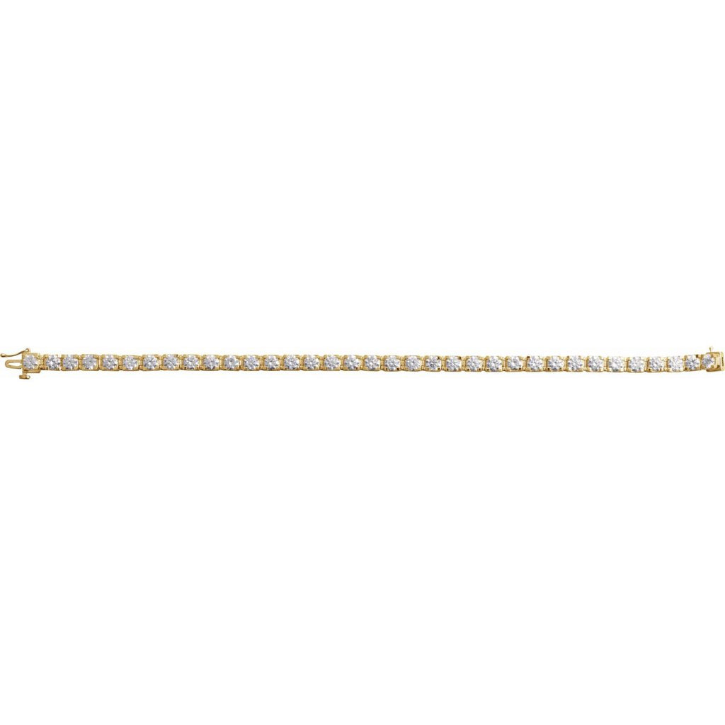 8 CTW Lab-Grown Diamond Line Bracelet in 14k yellow gold