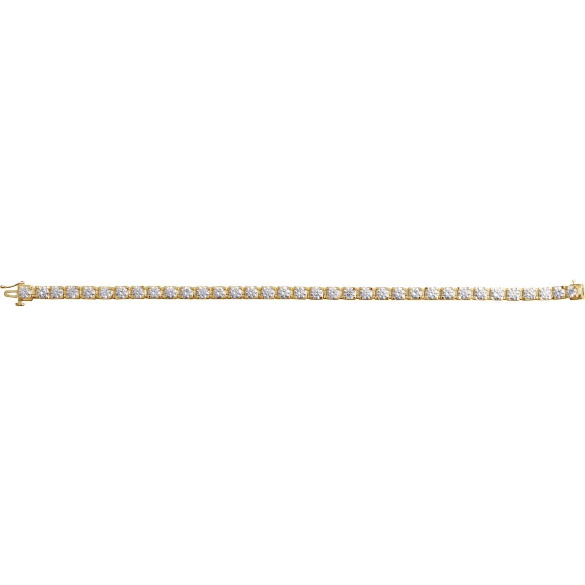 8 CTW Lab-Grown Diamond Line Bracelet in 14k yellow gold