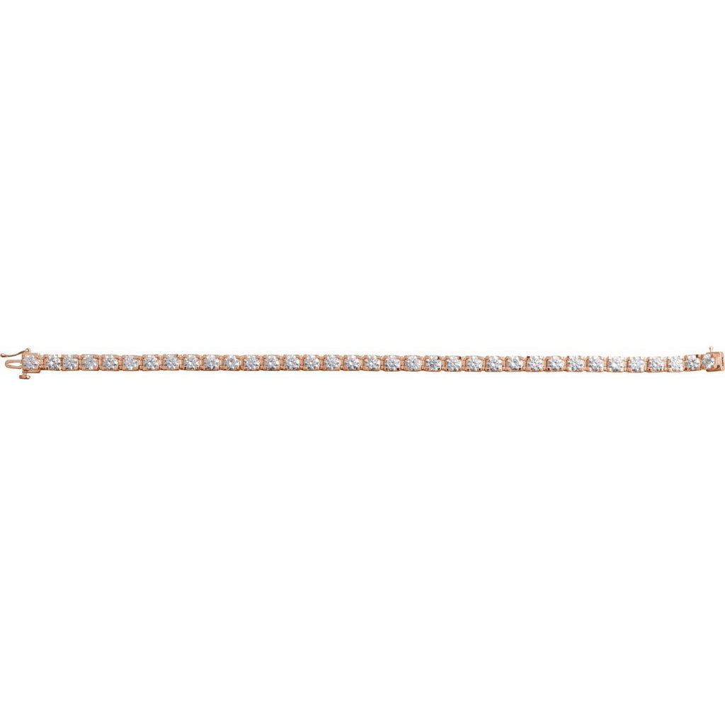 8 CTW Lab-Grown Diamond Line Bracelet in 14k rose gold