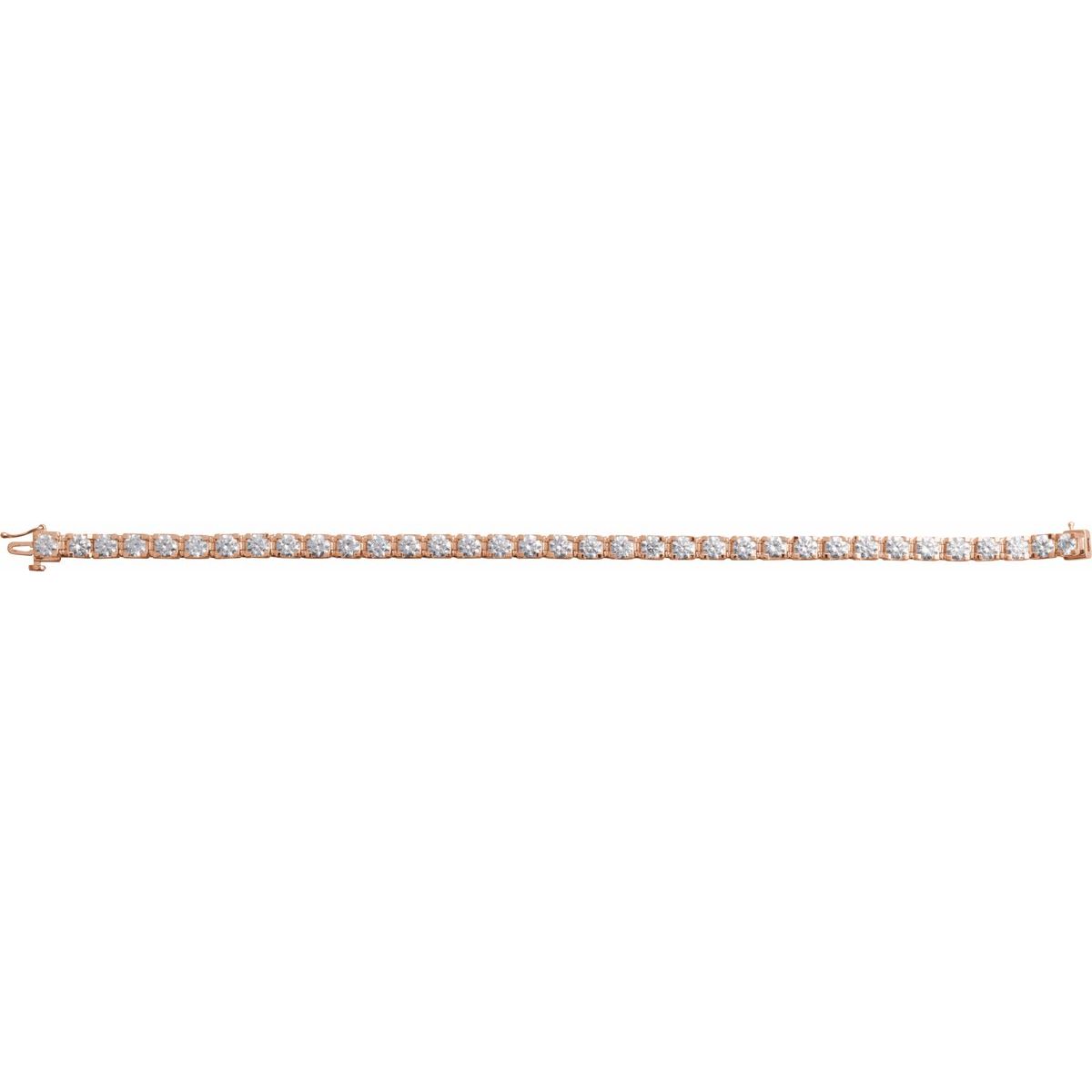 8 CTW Lab-Grown Diamond Line Bracelet in 14k rose gold