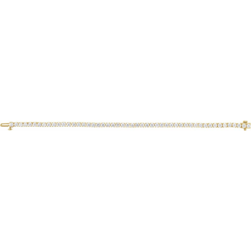 6 CTW Lab-Grown Diamond Line Bracelet in 14k yellow gold