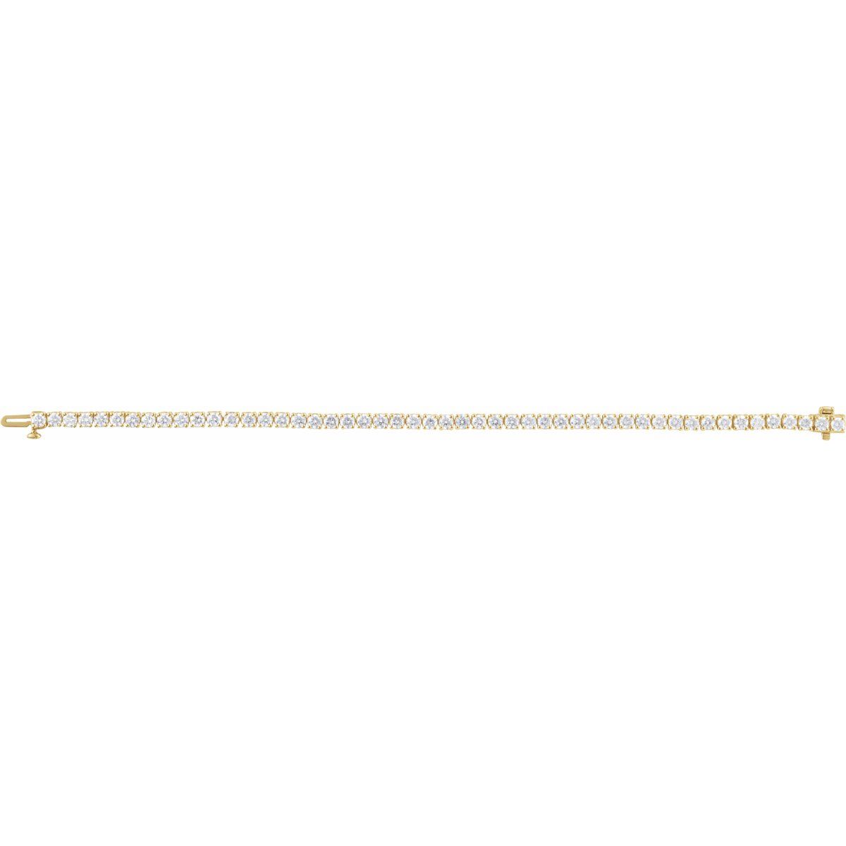 6 CTW Lab-Grown Diamond Line Bracelet in 14k yellow gold