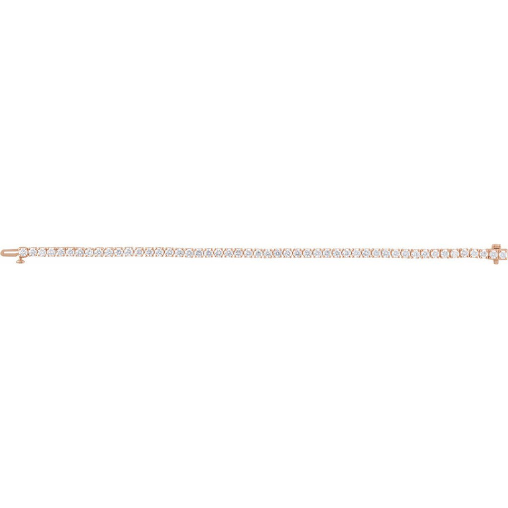 6 CTW Lab-Grown Diamond Line Bracelet in 14k rose gold