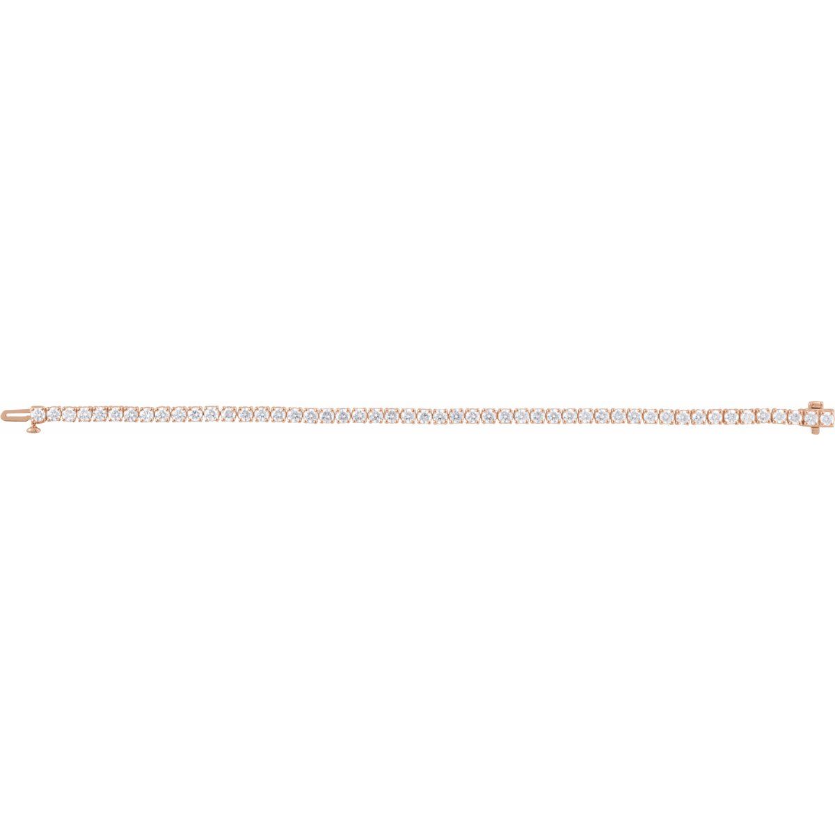 6 CTW Lab-Grown Diamond Line Bracelet in 14k rose gold