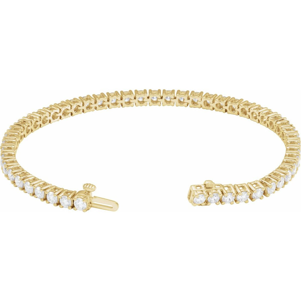 6 CTW Lab-Grown Diamond Line Bracelet in 14k yellow gold