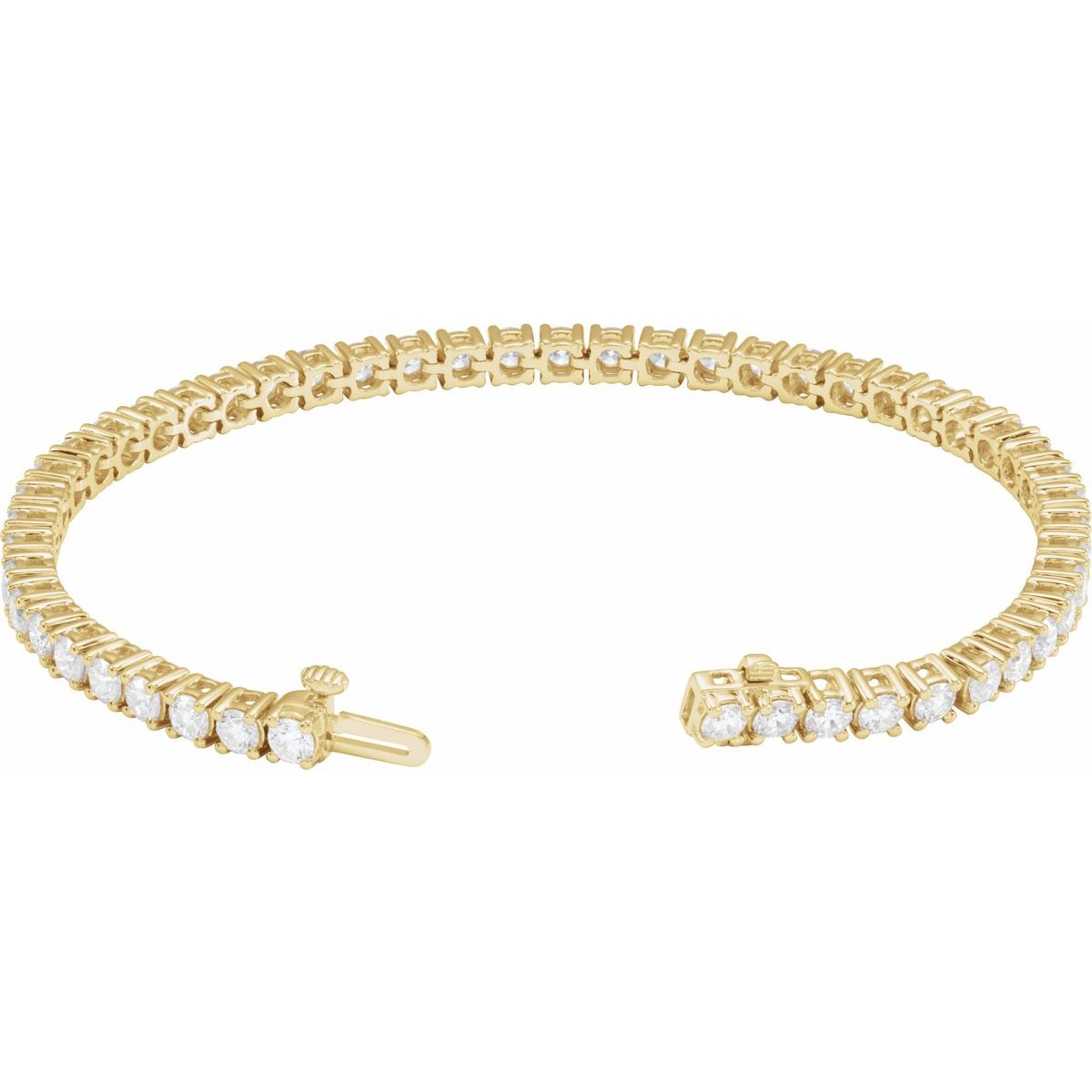 6 CTW Lab-Grown Diamond Line Bracelet in 14k yellow gold