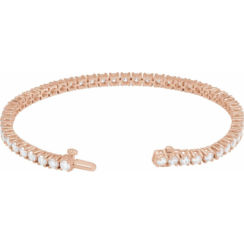 6 CTW Lab-Grown Diamond Line Bracelet in 14k rose gold