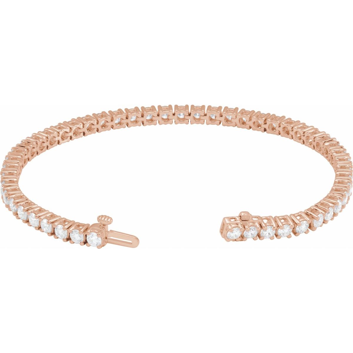 6 CTW Lab-Grown Diamond Line Bracelet in 14k rose gold