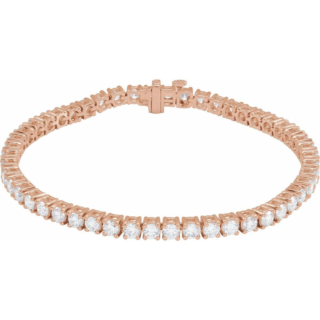 6 CTW Lab-Grown Diamond Line Bracelet in 14k rose gold
