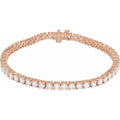 6 CTW Lab-Grown Diamond Line Bracelet in 14k rose gold