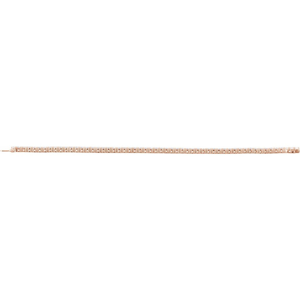 6 CTW Lab-Grown Diamond Line Bracelet in 14k rose gold