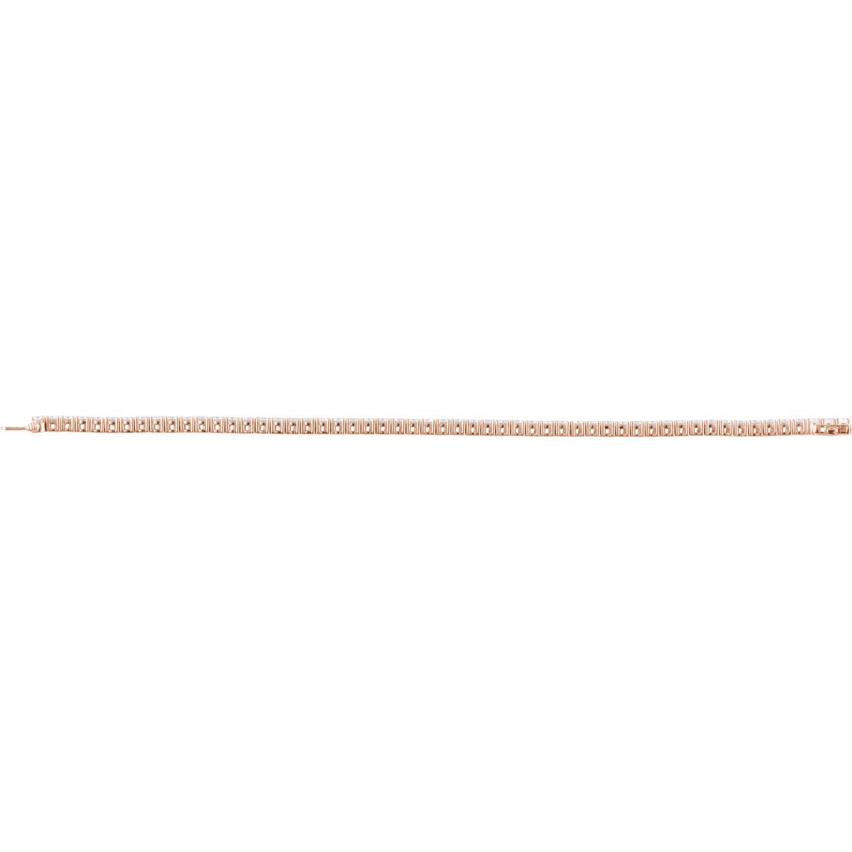 6 CTW Lab-Grown Diamond Line Bracelet in 14k rose gold