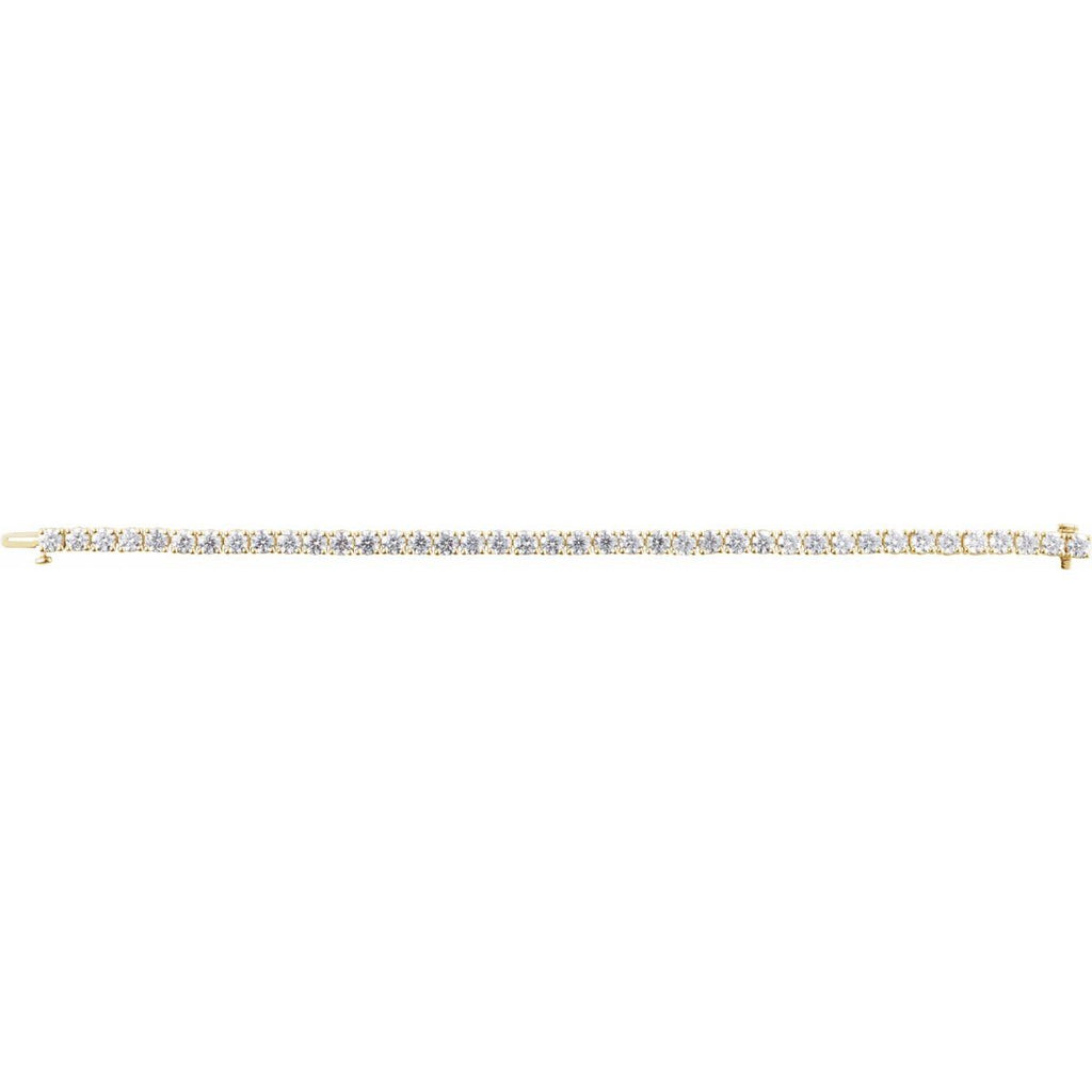 10 CTW Lab-Grown Diamond Line Bracelet in 14k yellow gold