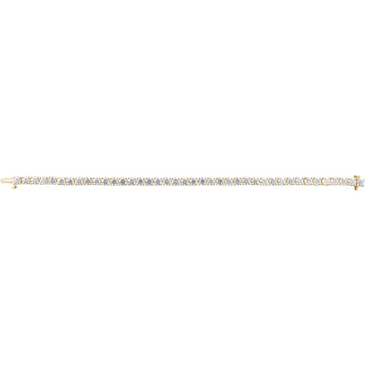 10 CTW Lab-Grown Diamond Line Bracelet in 14k yellow gold
