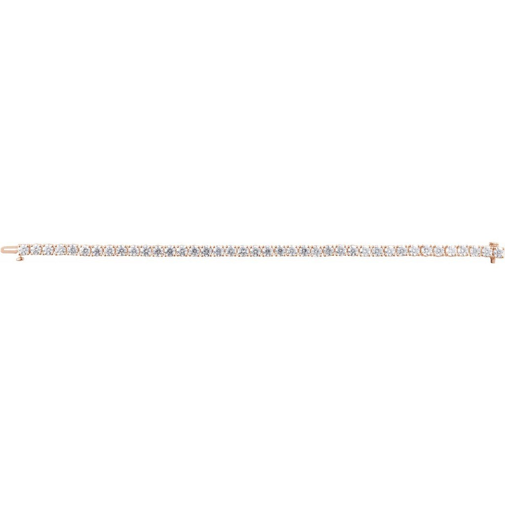 10 CTW Lab-Grown Diamond Line Bracelet in 14k rose gold