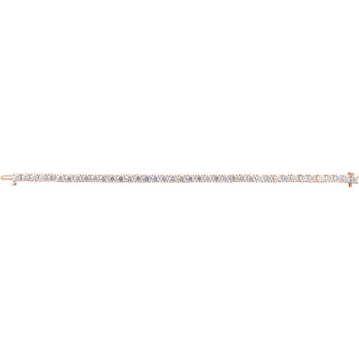 10 CTW Lab-Grown Diamond Line Bracelet in 14k rose gold