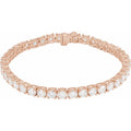 10 CTW Lab-Grown Diamond Line Bracelet in 14k rose gold