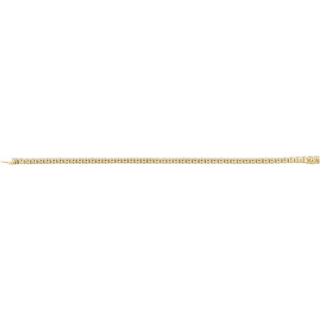 7 CTW Lab-Grown Diamond Line Bracelet in 14k yellow gold