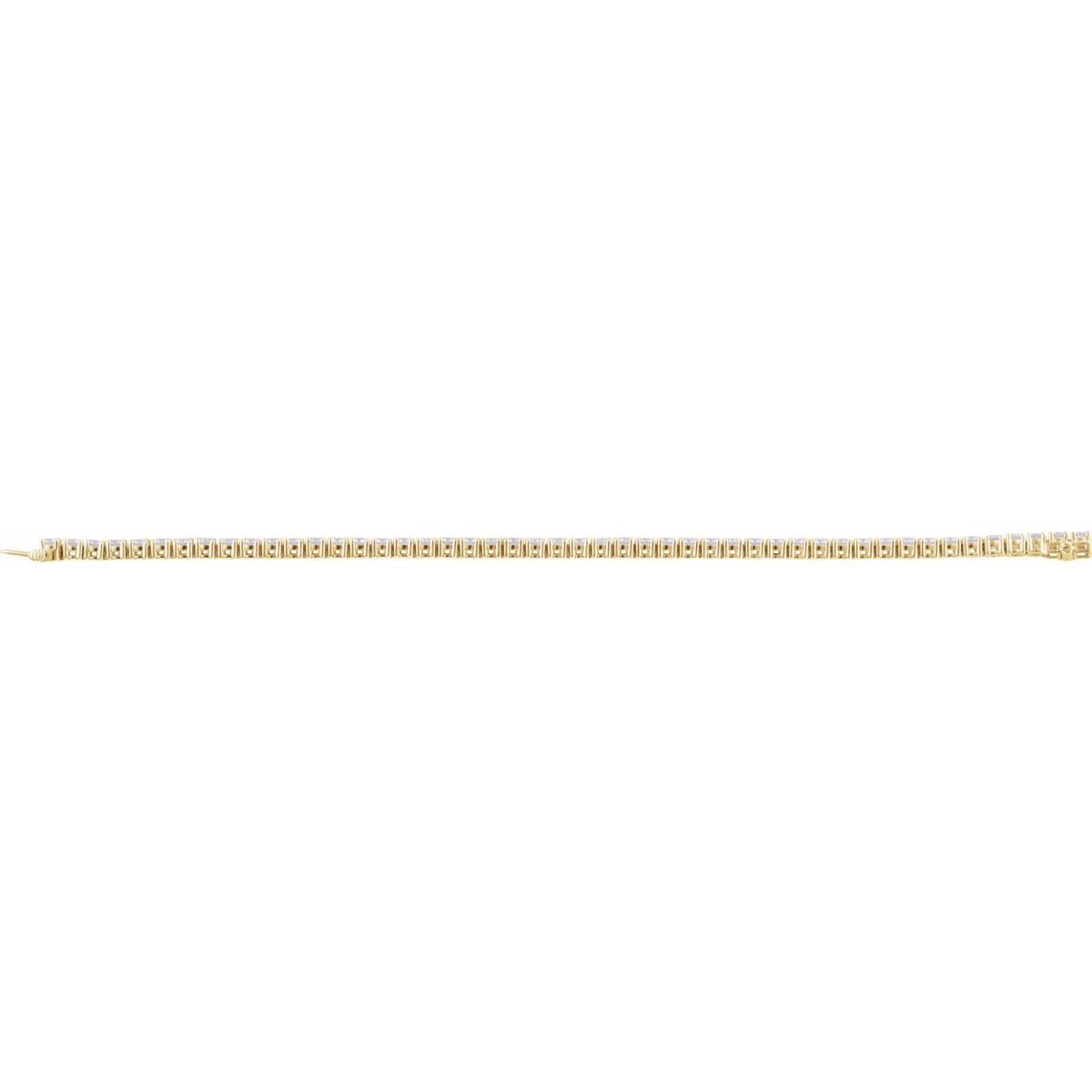 7 CTW Lab-Grown Diamond Line Bracelet in 14k yellow gold