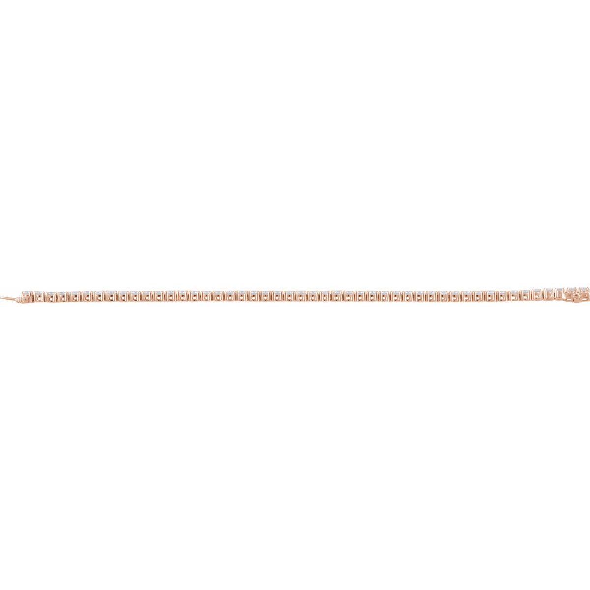 7 CTW Lab-Grown Diamond Line Bracelet in 14k rose gold