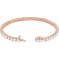 7 CTW Lab-Grown Diamond Line Bracelet in 14k rose gold