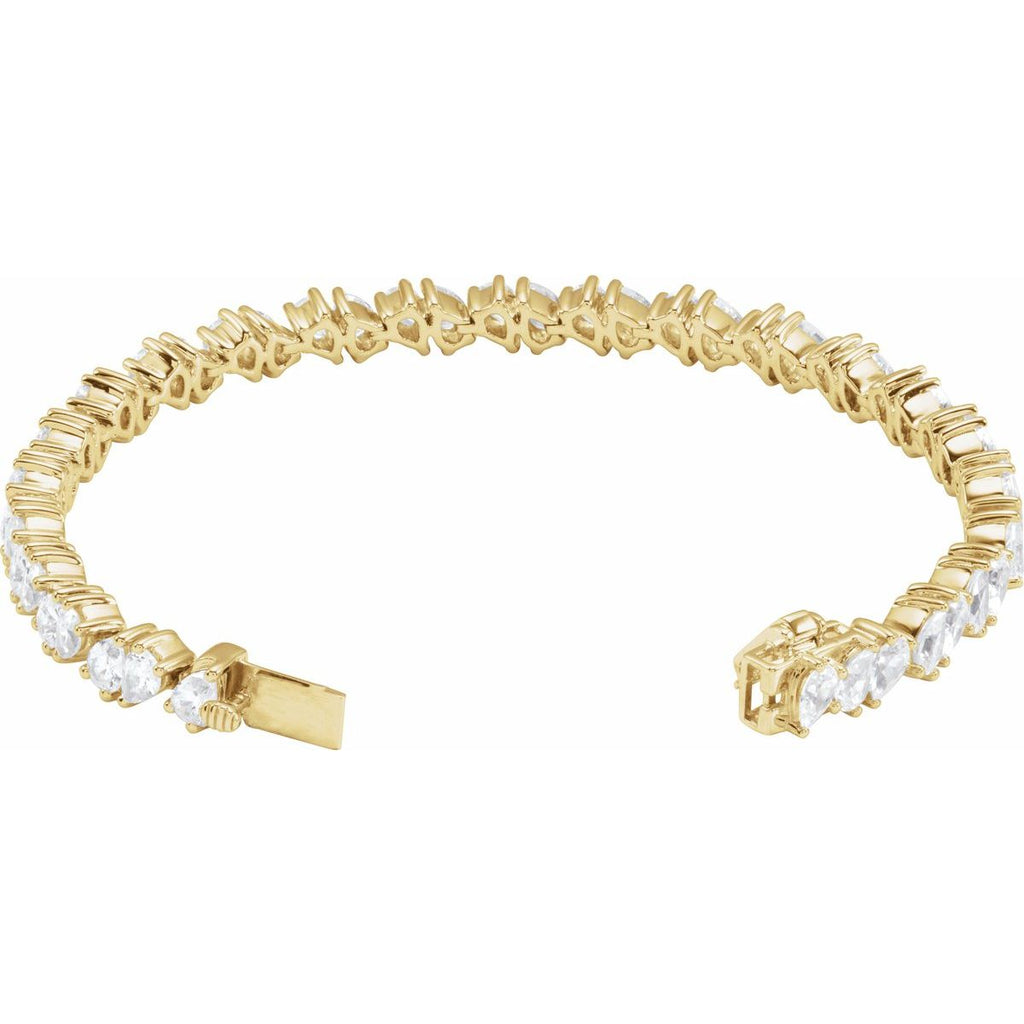 9 1/2 CTW Lab-Grown Diamond Line Bracelet in 14k yellow gold