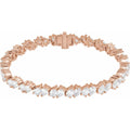 9 1/2 CTW Lab-Grown Diamond Line Bracelet in 14k rose gold