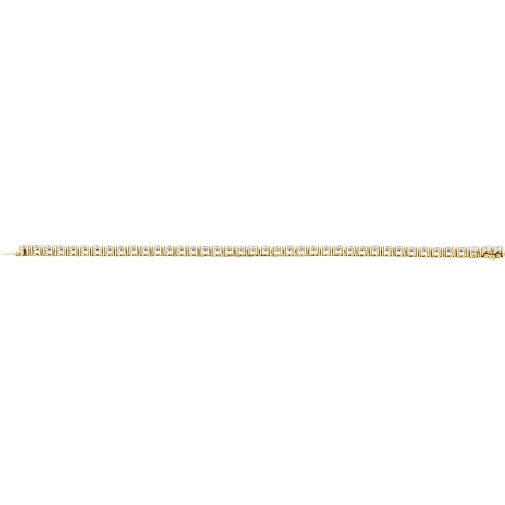 10 CTW Lab-Grown Diamond Line Bracelet in 14k yellow gold