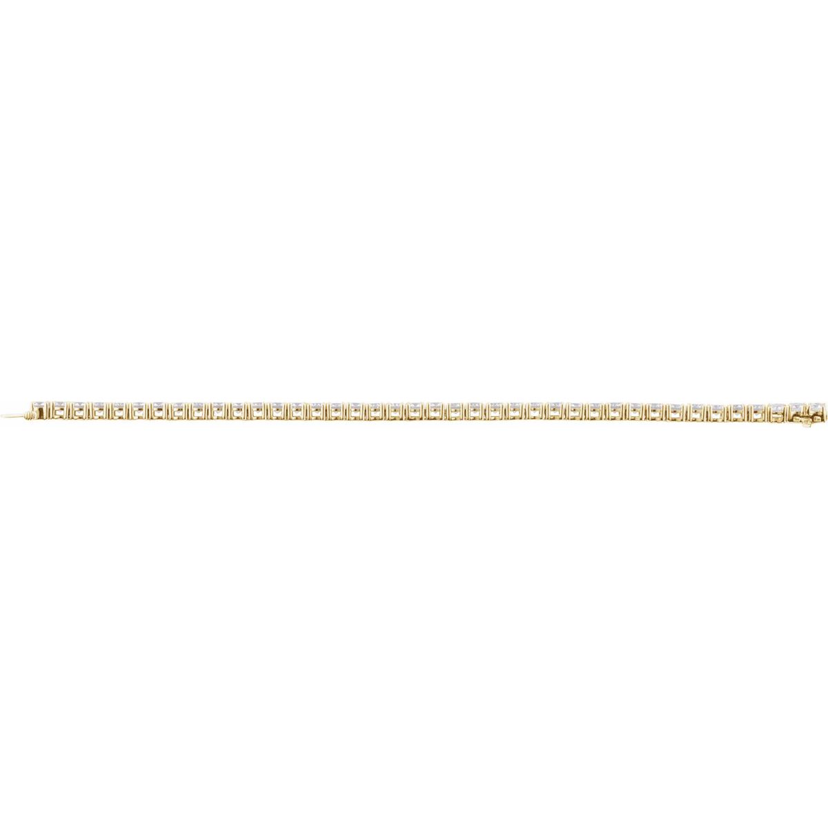 10 CTW Lab-Grown Diamond Line Bracelet in 14k yellow gold