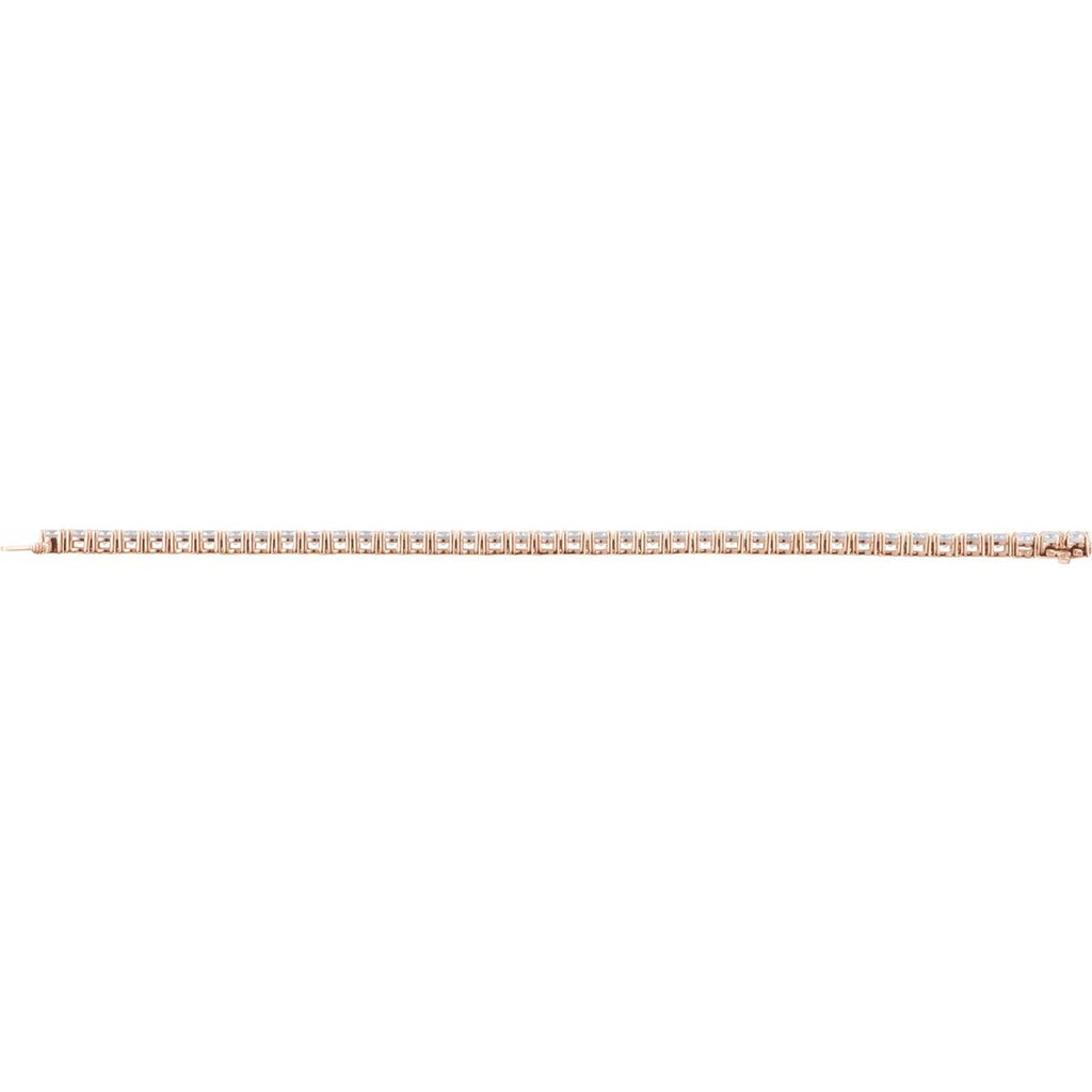 10 CTW Lab-Grown Diamond Line Bracelet in 14k rose gold