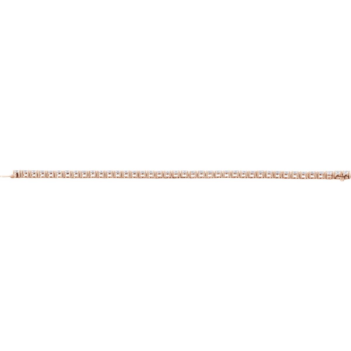 10 CTW Lab-Grown Diamond Line Bracelet in 14k rose gold