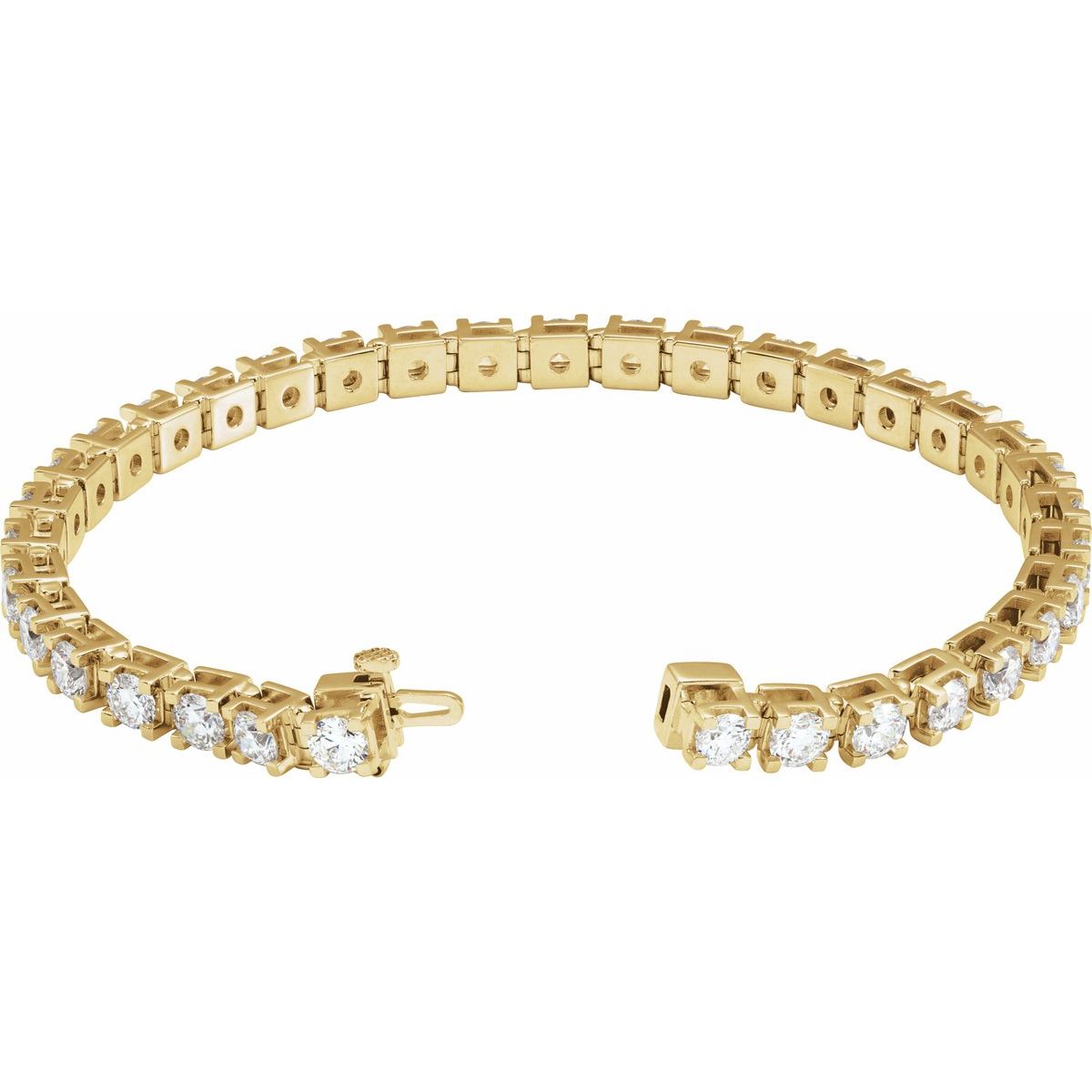 8 CTW Lab-Grown Diamond Line Bracelet in 14k yellow gold