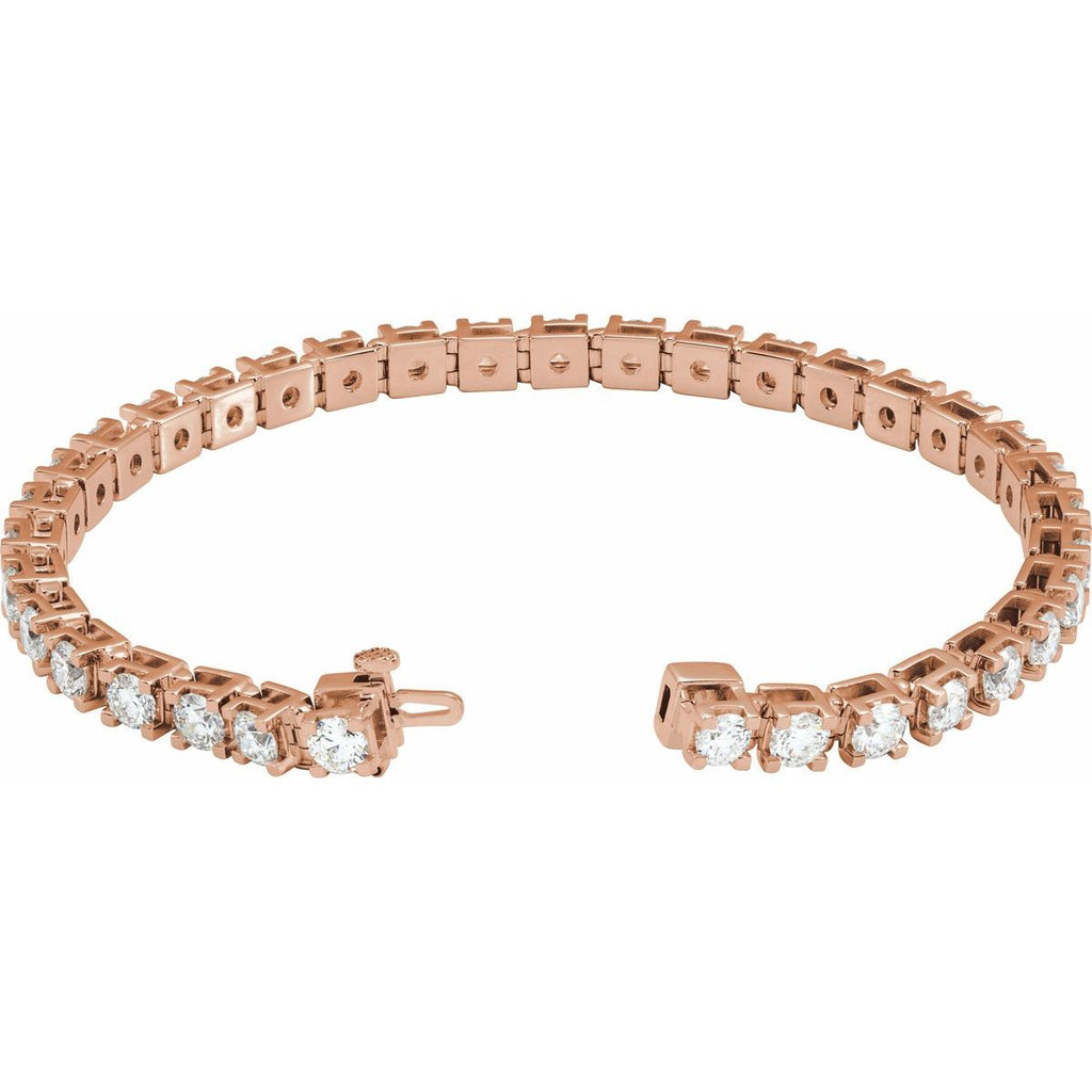 8 CTW Lab-Grown Diamond Line Bracelet in 14k rose gold