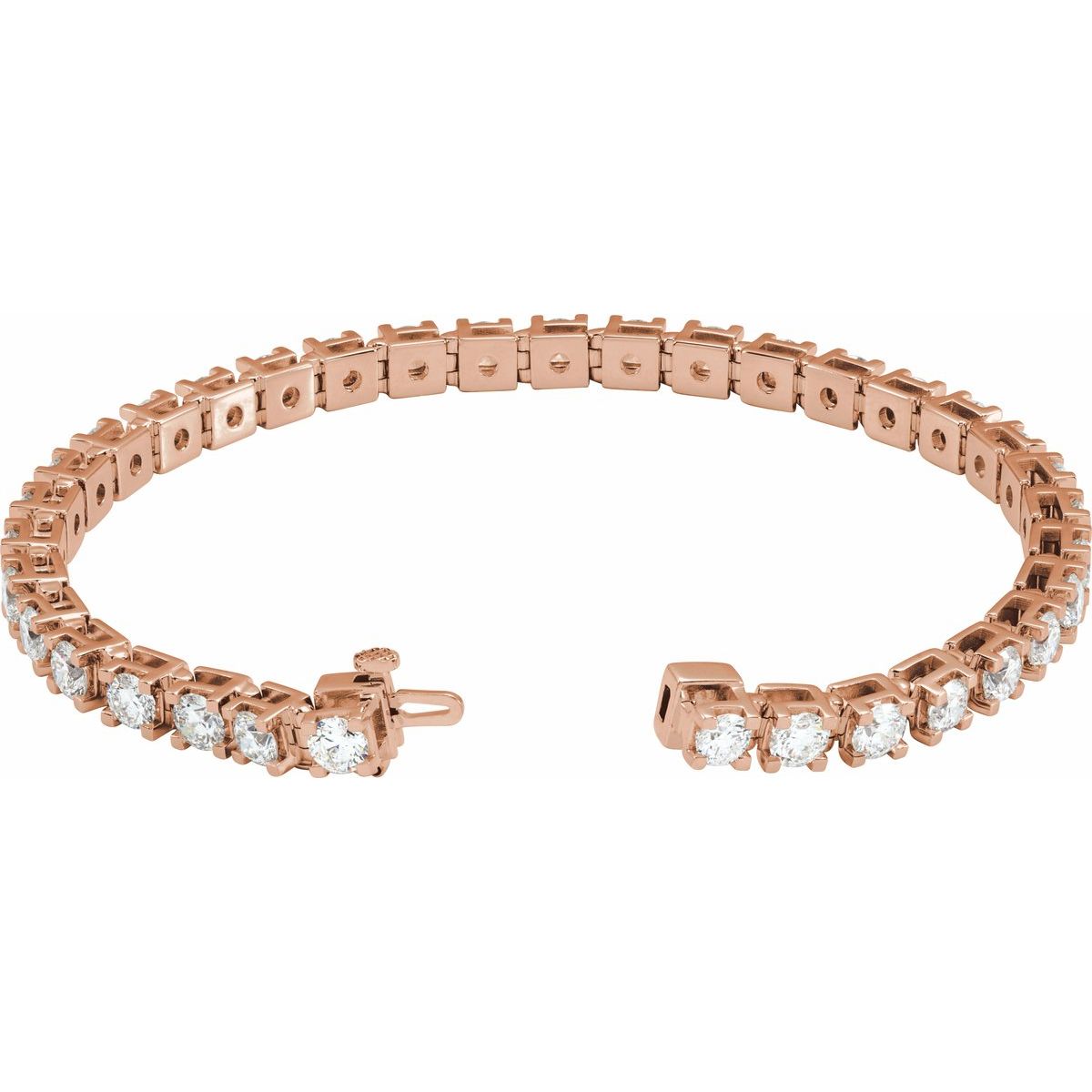 8 CTW Lab-Grown Diamond Line Bracelet in 14k rose gold