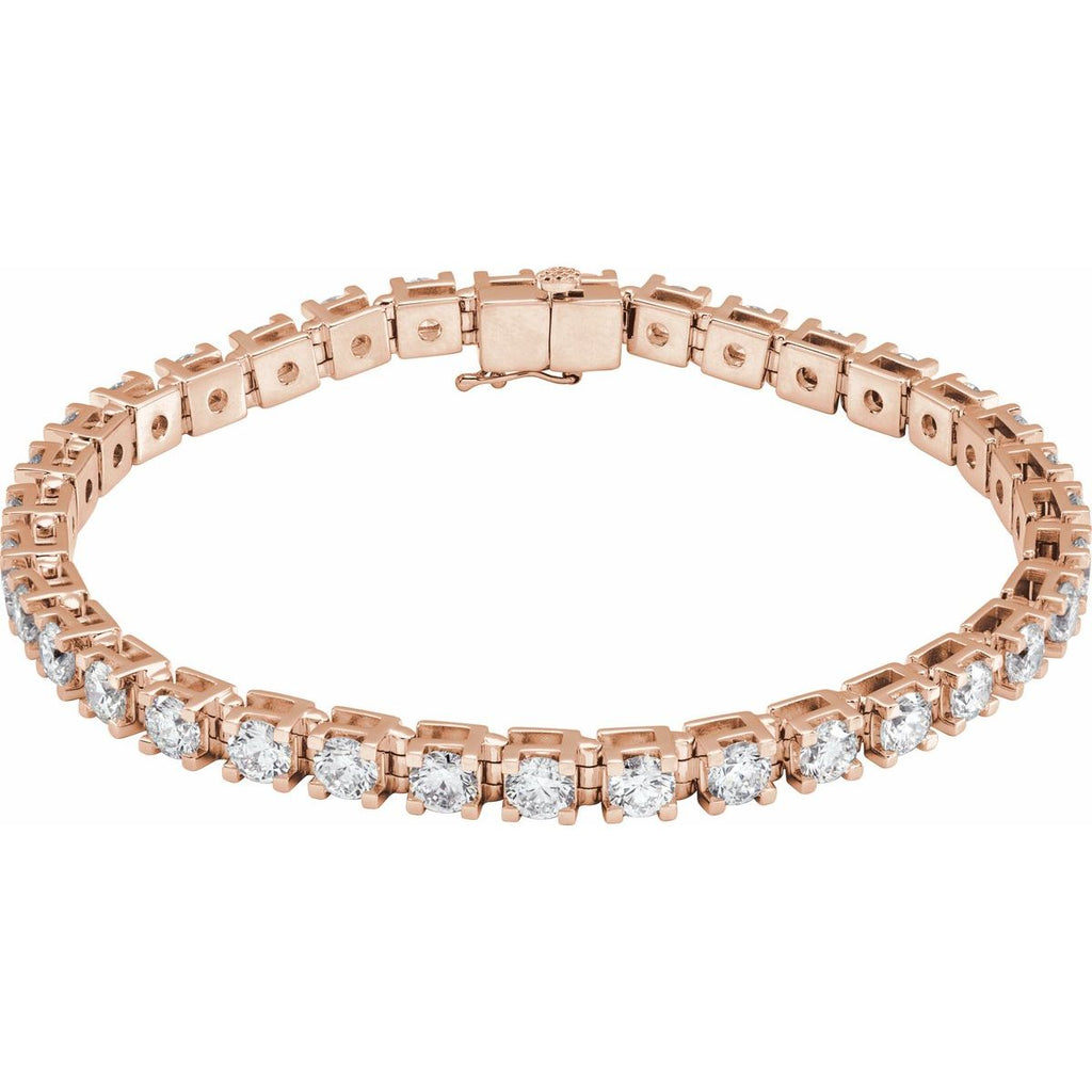 8 CTW Lab-Grown Diamond Line Bracelet in 14k rose gold