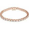 8 CTW Lab-Grown Diamond Line Bracelet in 14k rose gold
