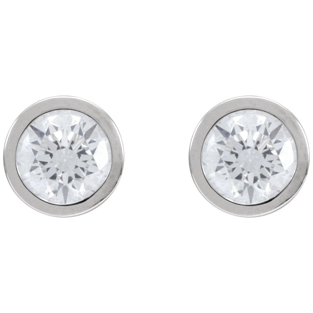 4 CTW Lab-Grown Diamond Cocktail-Style Bezel Earrings in platinum