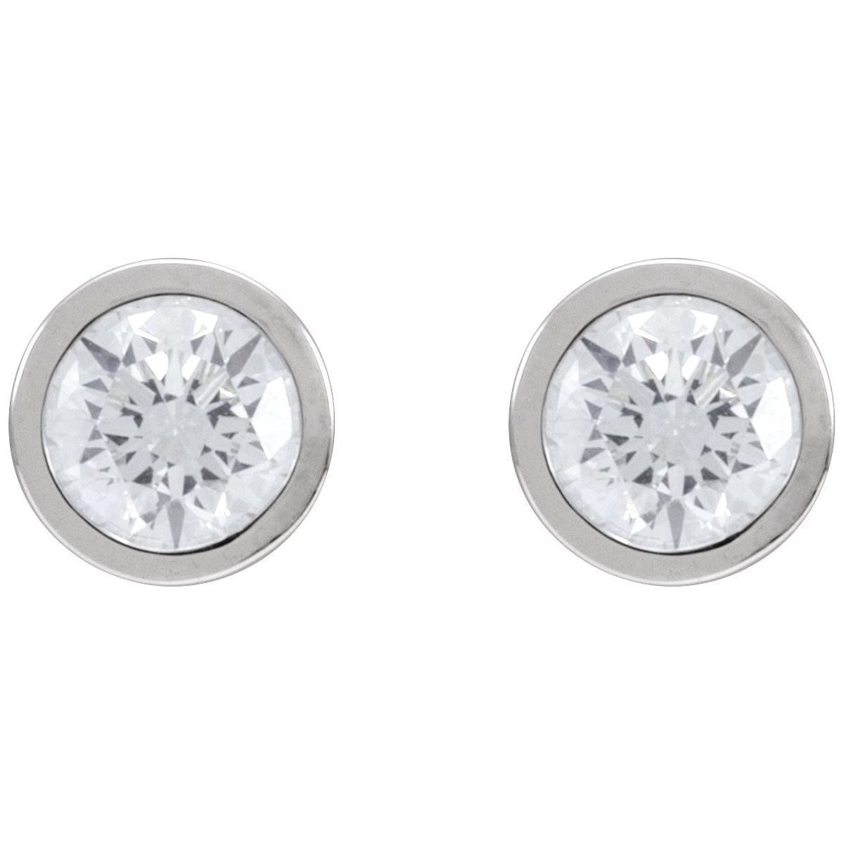 4 CTW Lab-Grown Diamond Cocktail-Style Bezel Earrings in platinum