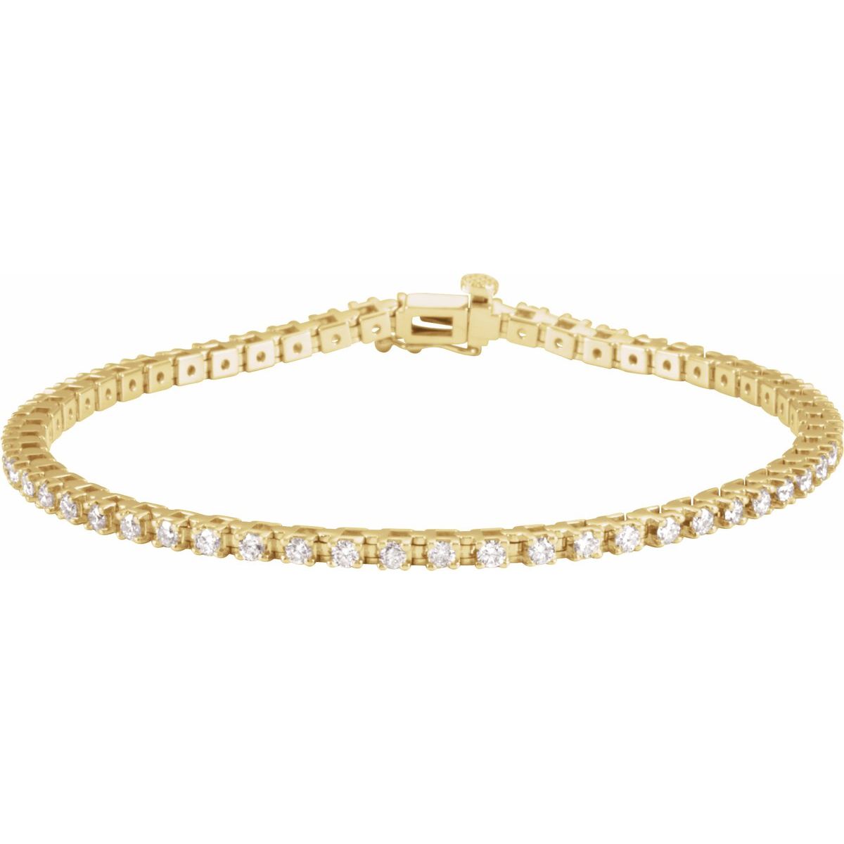 2 1/4 CTW Lab-Grown Diamond Line Bracelet in 14k yellow gold