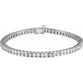 4 CTW Lab-Grown Diamond Line Bracelet in 14k white gold