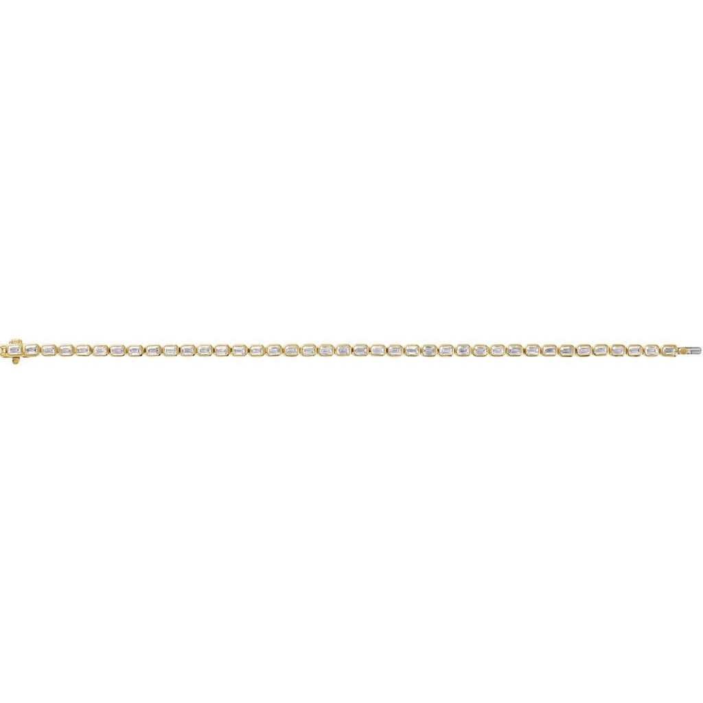 6 1/4 CTW Lab-Grown Diamond Line Bracelet in 14k yellow gold