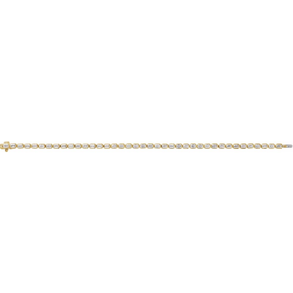 6 1/4 CTW Lab-Grown Diamond Line Bracelet in 14k yellow gold